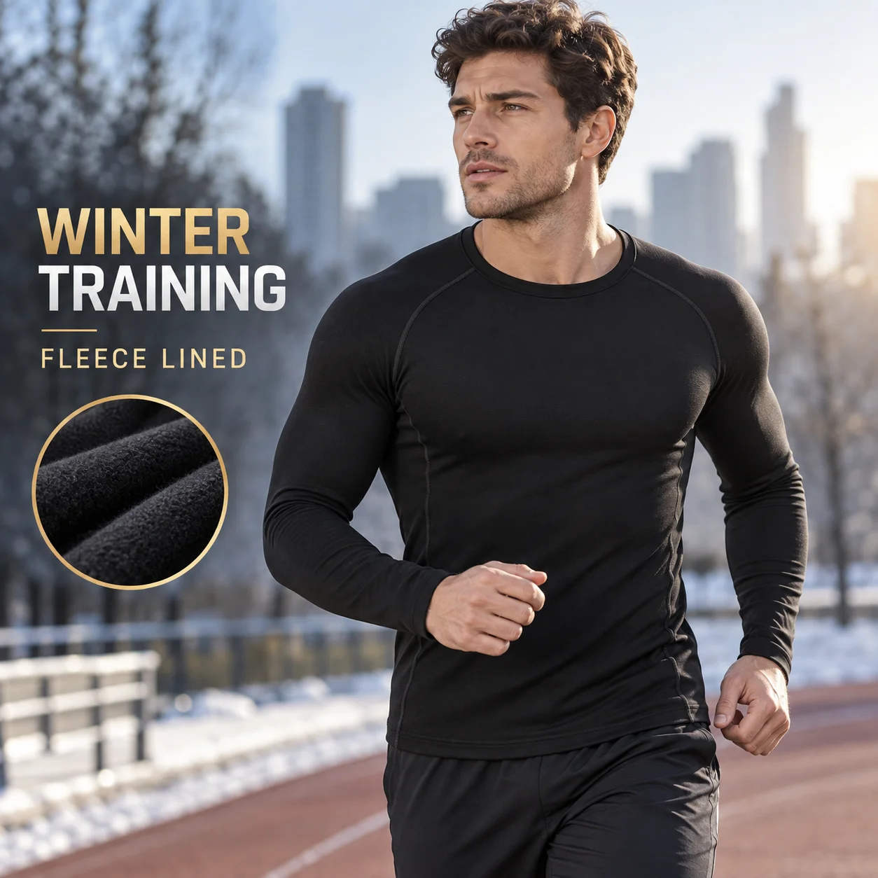 1/2/5 Pcs Men's Thermal Compression Shirt Fleece Lined Long Sleeve Baselayer Stretch Cold Weather Athletic Top Training Fitness