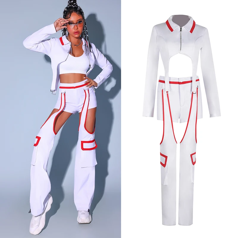 Nightclub Bar Dj Performance Stage Costumes Women Kpop Outfits Jazz Dance Costumes Gogo Dancers Pole Dance Rave Clothes DQS13779