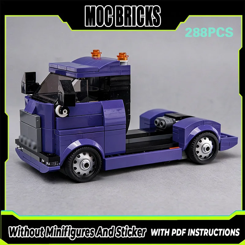 

City Car Model MOC Building Bricks Purple Heavy-Duty Truck Modular Technology Gifts Holiday Assemble Children Toys Suit