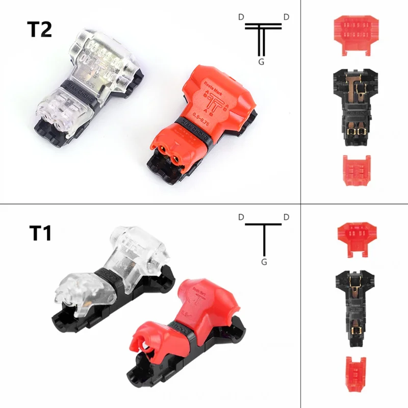 2Pin Pluggable Wire Connector Quick Splice Electrical Cable Crimp Auto Terminals for Wires Wiring 8-22AWG LED Car Connectors