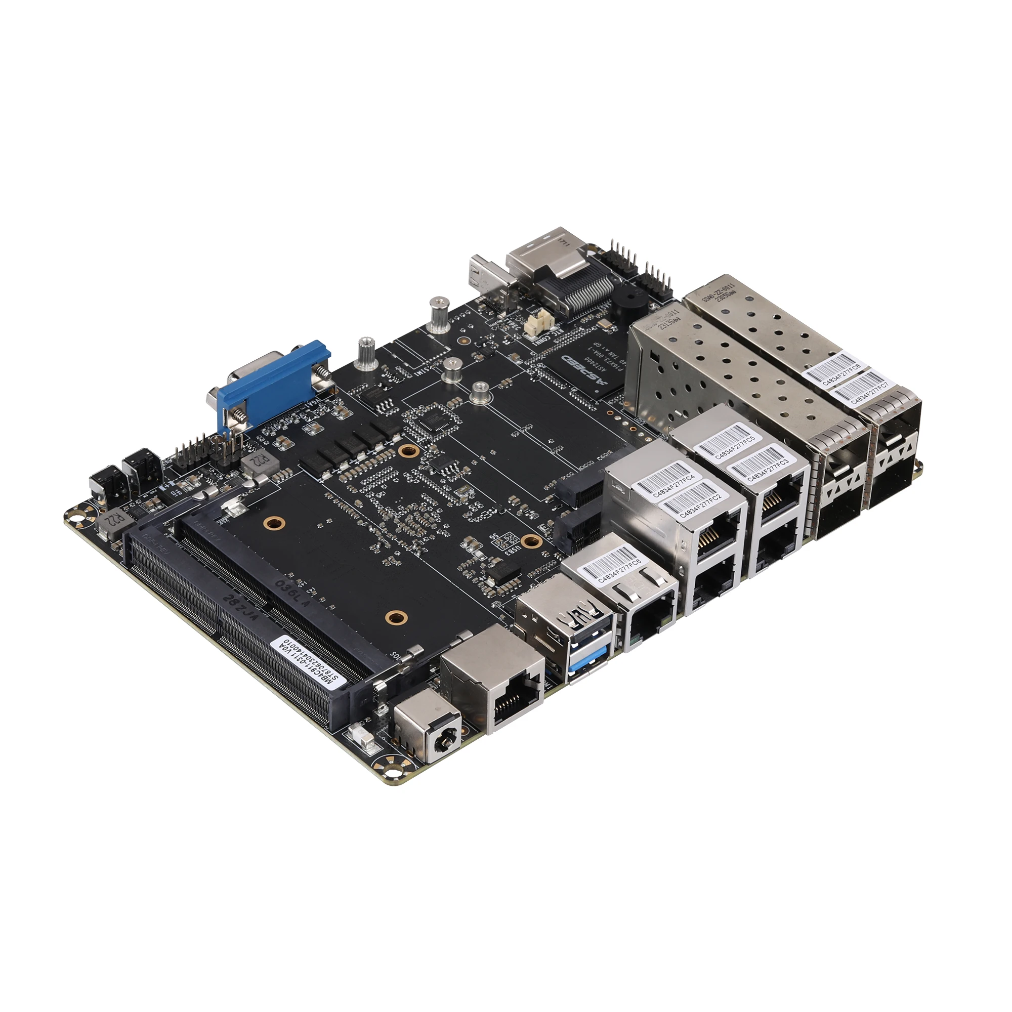 Placa-mãe com processador do átomo C3338R 3558R C3758 C3758R C3808, 4*10G SFP +, 4*2.5G SFP/5 * I225 LAN B3