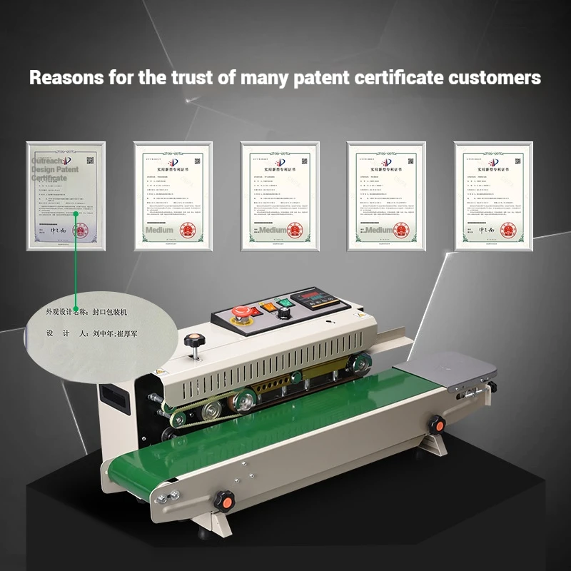 FR-770FR-900Minor Stainless steel Heat bag sealer Plastic bag band sealing machine Automatic Continuous film bag sealing machine