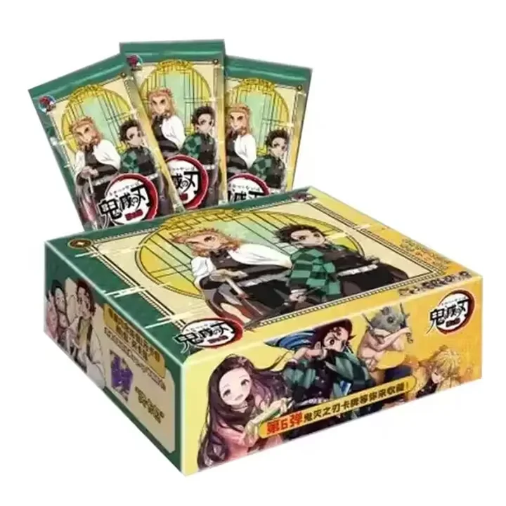 

Wholesale 48BOX Genuine Tier 1 Wave 6 Demon Slayer Collection Card Box CP R UR Anime Table Playing Card Toys Christmas Gift