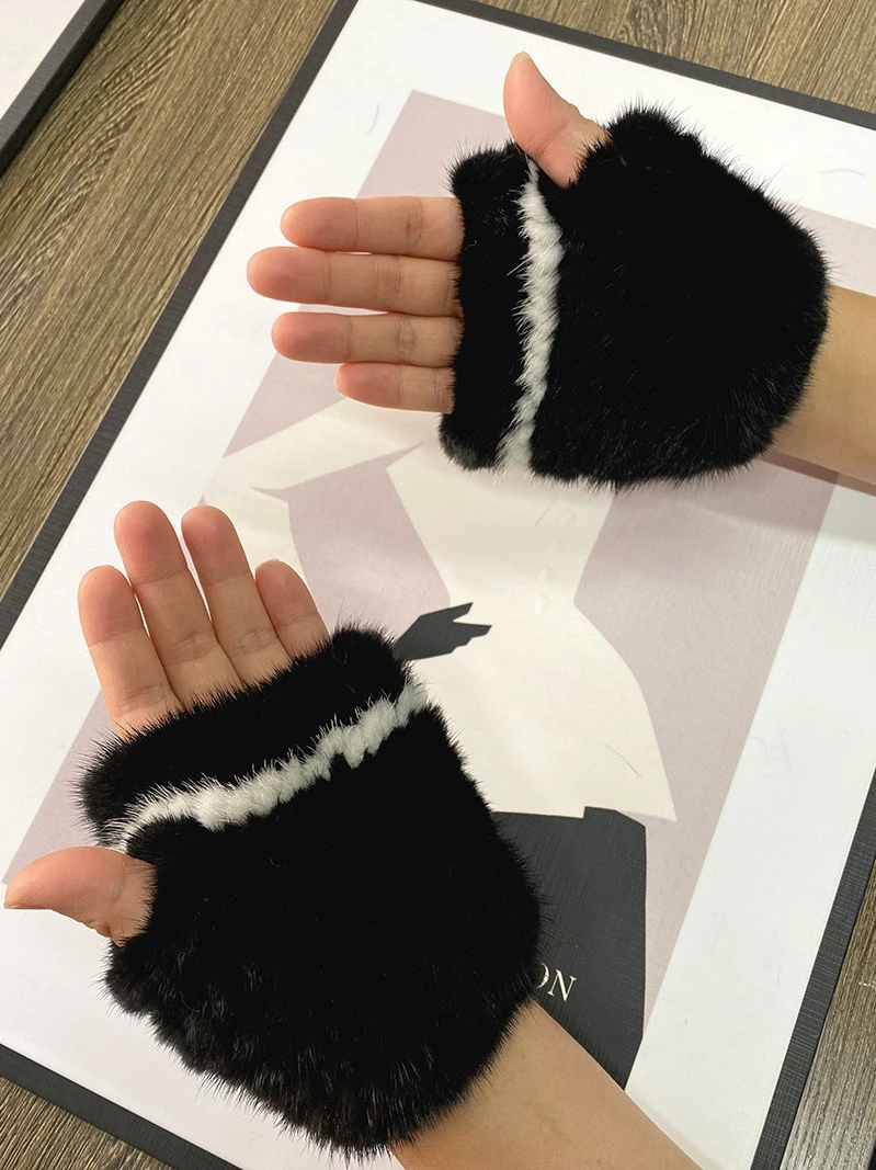 real-fur-squirrel-skin-wrist-warmers-elastic-f-finger-gloves-women's-sle-knitted-sve-cuff-warm-protection-for-men-and