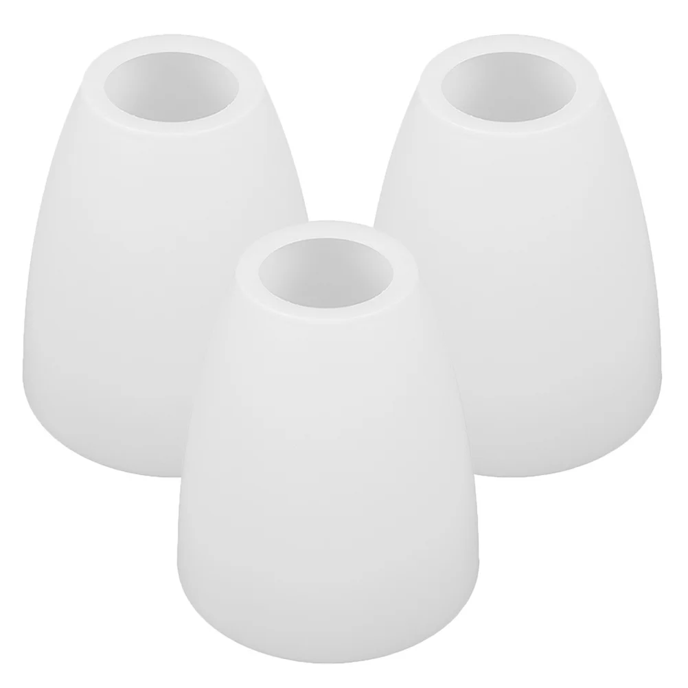 

3Pcs Plastic Lampshade Elegant Flat Top Design for Living Room Bedroom Hallway Easy Install White Light Fixture Replacement