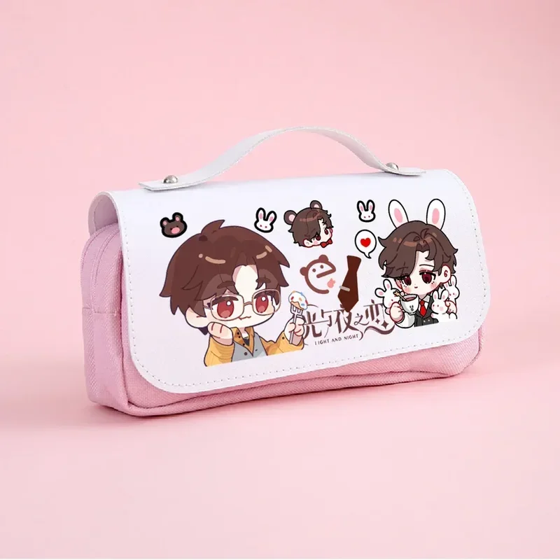 Anime Light and Night Evan Pencil Case Cosplay Pencil Bag Pen Bag Back To School Supplies Pencil Pouch Christmas Gifts