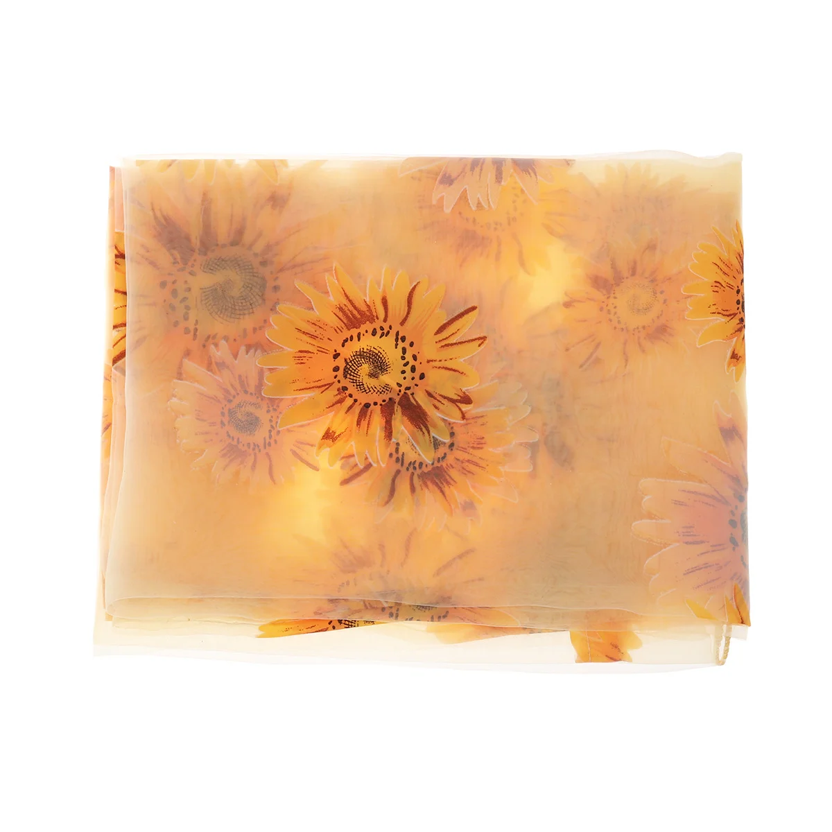 

Window Sheer Curtain Sunflower Print 200X100Cm Yellow Polyester Floral Voile Light Filtering Privacy Screen For Bedroom