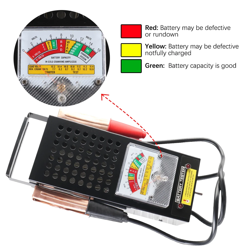 6V 12V Motorcycle Battery Tester Boat Battery Load Discharge Detector Auto Car Truck Accumulator Storage Cell Diagnostic Tools