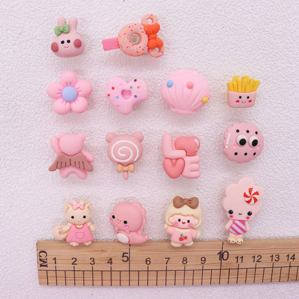 1pcs Resin Shoe Charms Fit Wristbands Shells Cookies Love Girls Doughnuts Flowers Rabbits Hole Shoes Ornaments Decorations