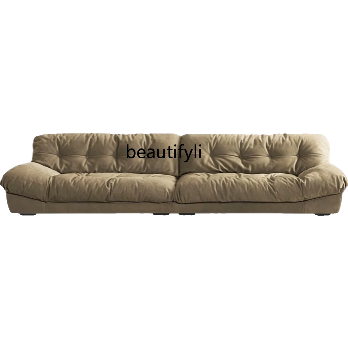 

Cloud Sofa Italian Minimalist Living Room Large and Small Apartment Type Straight Row Fabric down Sofa