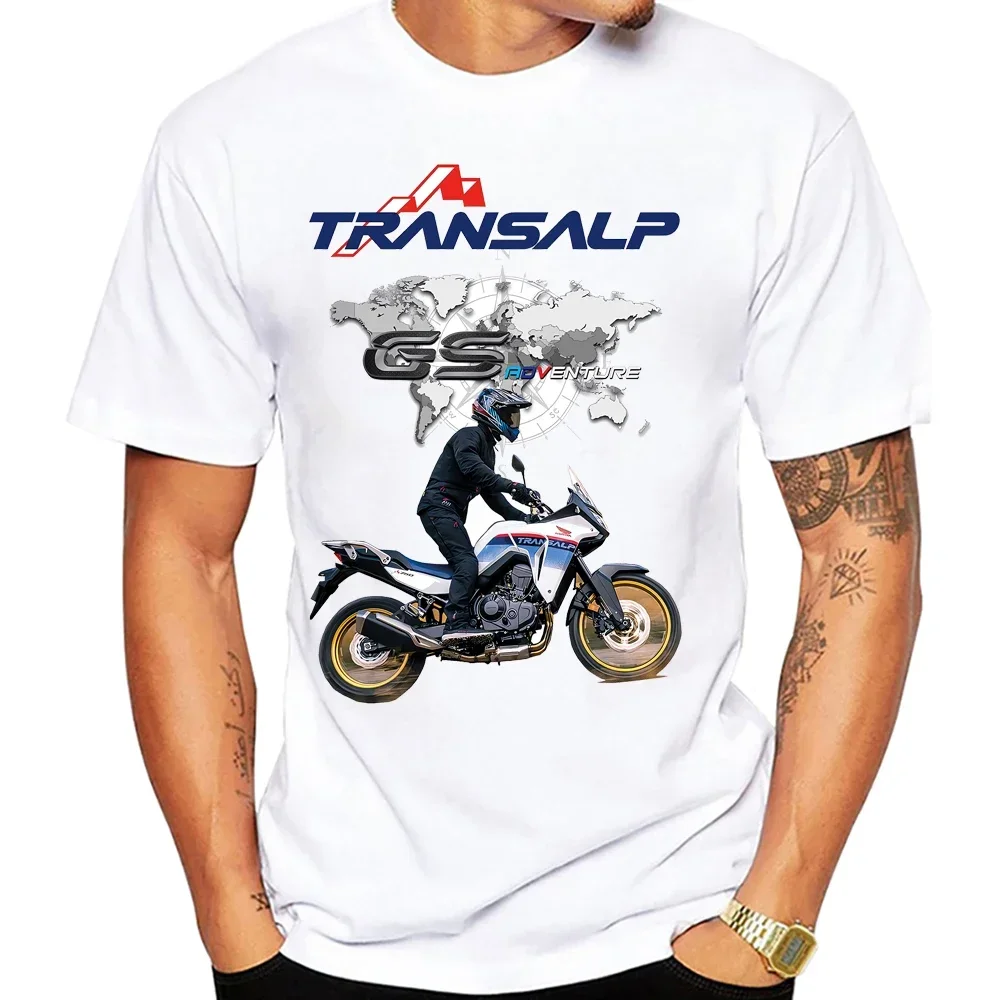 Transalp 750XL Desert Racing Motorcycle Rider T-Shirt Men Moto Sport TShirt Boy Casual Tees Mountain GS Adventure Riding Tops