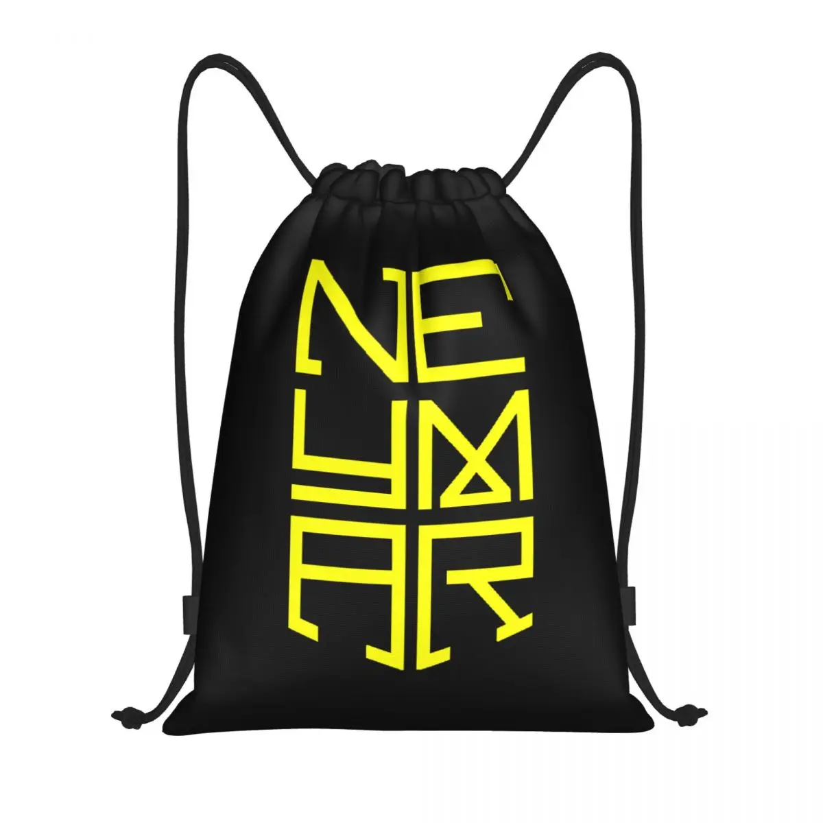 Custom Yellow Neymar Football Drawstring Backpack Bags Men Women Lightweight Soccer Gym Sports Sackpack Sacks for Yoga