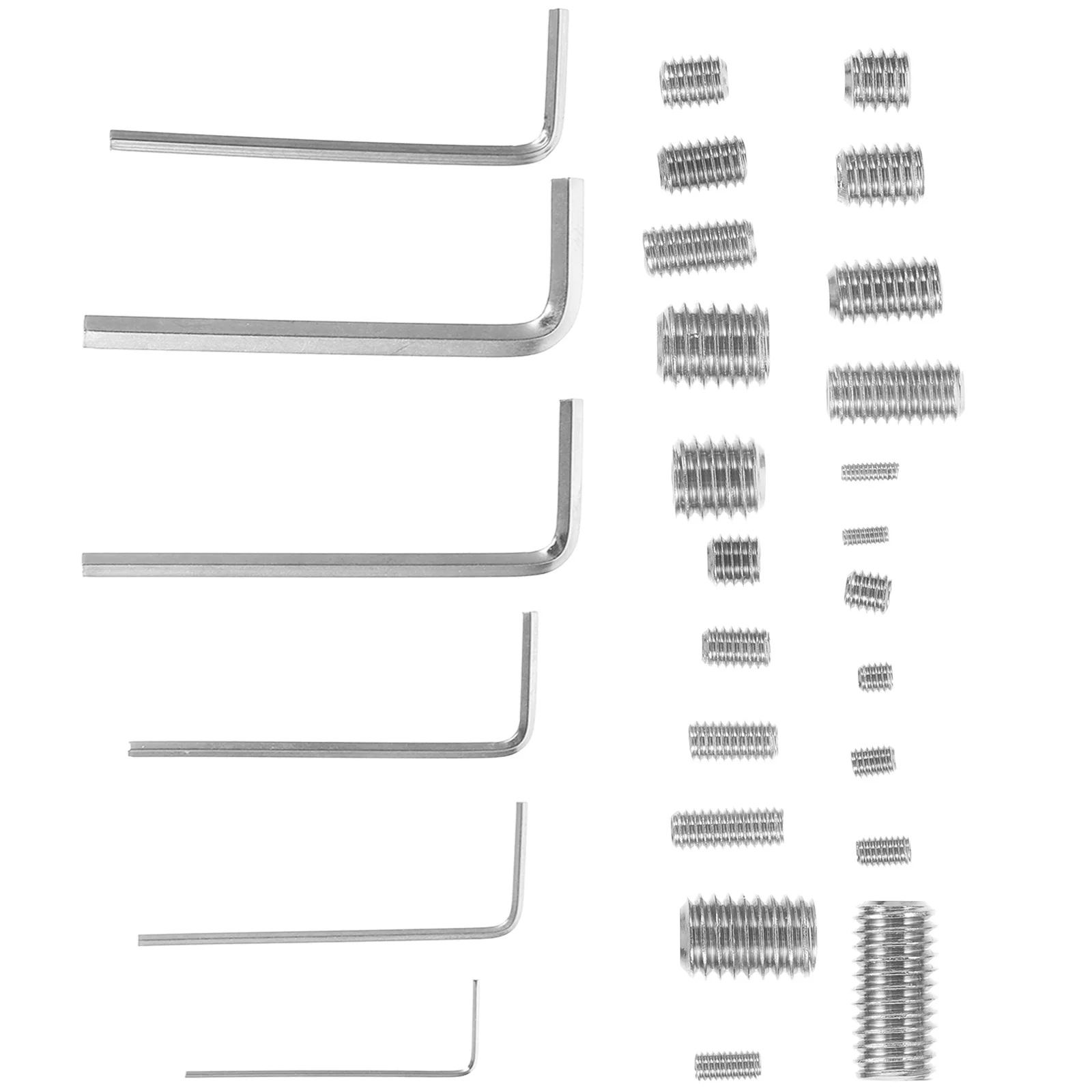 

1Set Stainless Steel Set Screw Assortment Hex Grub Screws Socket Tightening Kit for DIY Repair Small Screw Assortment