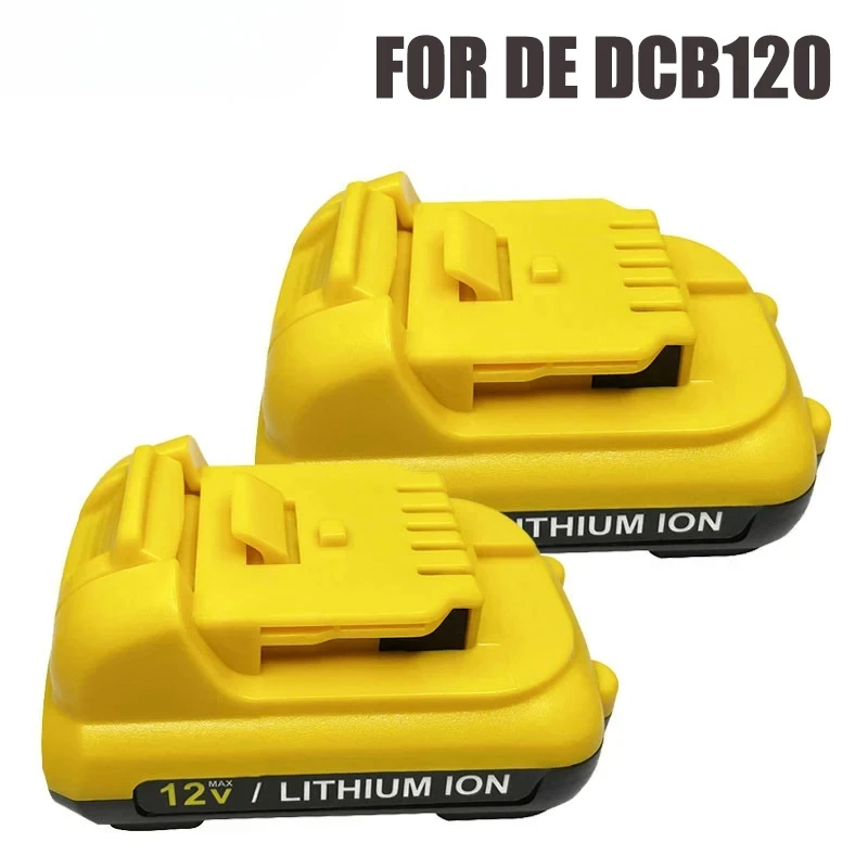 For DeWalt DCB120 DCB123 DCB122 DCB127 DCB124 DCB121 Rechargeable Batteries 2500mAh 12V Volt Max Lithium Ion Battery Replacement