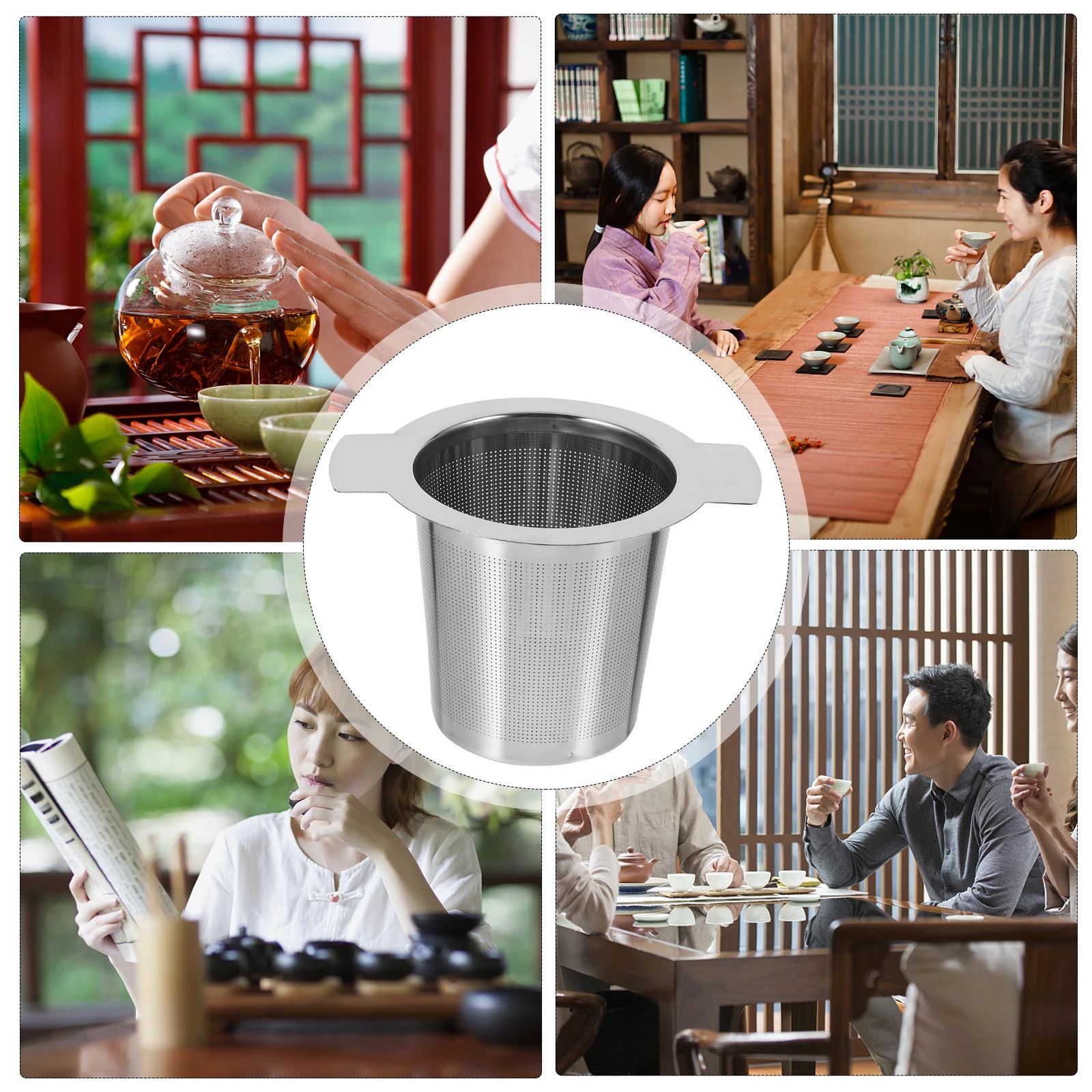 

Stainless Steel Infuser Leak Proof Leaf Strainer Large Capacity Dishwasher Safe Mesh For Cups Mugs Pots Stainless Tea