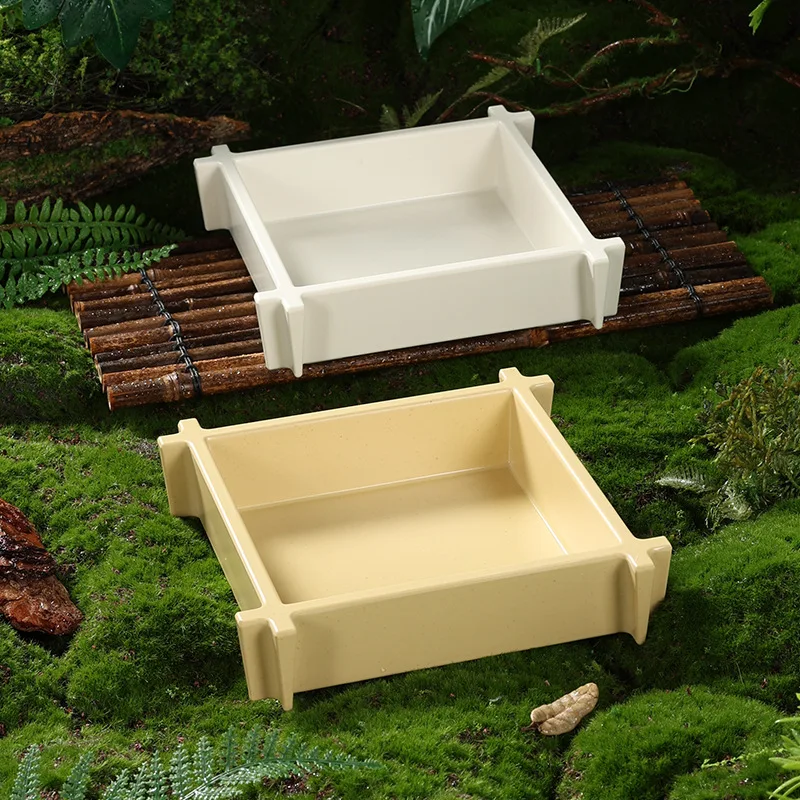 YJQ hot pot black tofu square box commercial can be stacked side dish hairy belly duck intestines plate melamine tableware