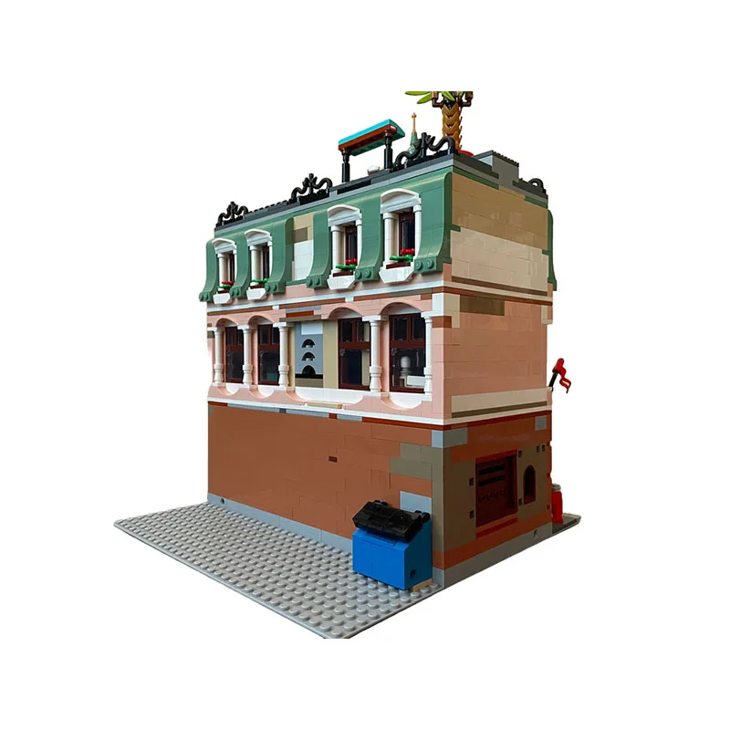 2877PCS MOC City Boutique Art Hotelss Luxurious Modulars Architecture DIY Creative Building Blocks Kids Elegant Decor Gift