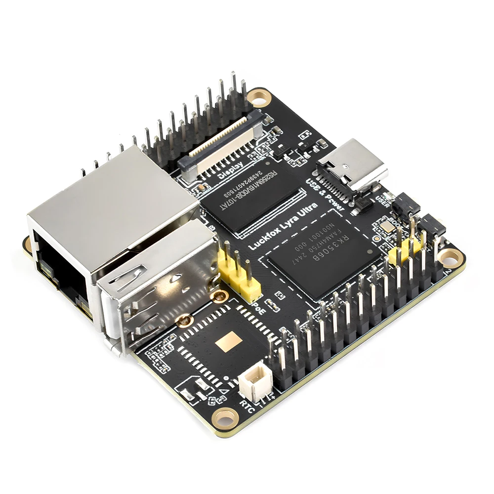 

WiFi6 /PoE with Audio and DisplayPort Fox RK3506B Onboard EMMC-8GB Integrated Tri-core Processor