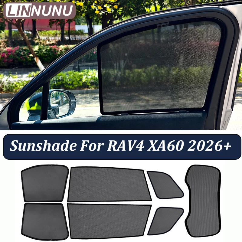 linnunu-磁気車のサンシェードトヨタ-rav4-xa60-2026-27-フロントガラスメッシュカーテンシェード抗-uv-プライバシー日焼け止めアクセサリー