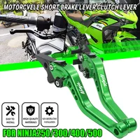 Para Ninja 500 Ninja400 NINJA250/300 2008-2025 Z500 Z400 Z300 accesorios de motocicleta palanca de embrague de freno ajustable corta de aluminio