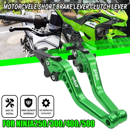Para Ninja 500 Ninja400 NINJA250/300 2008-2025 Z500 Z400 Z300 accesorios de motocicleta palanca de embrague de freno ajustable corta de aluminio
