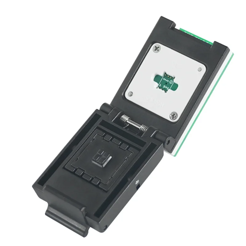 QFN8 WSON8 DFN8 5X6/6X8 QFN8 WSON8 DFN8 Adaptor untuk SPI NAND NOR Flash MLF8 MLP8 SON8 dengan Probe Pegas Kelas Atas (A)-POS