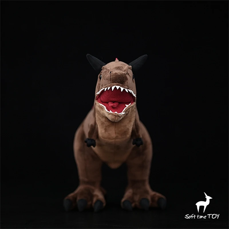 Carnotaurus High Fidelity T-Rex Cute Plushie Dinosaurs Plush Toys Lifelike Animals Simulation Stuffed Doll Kawai Toy Gifts Kid