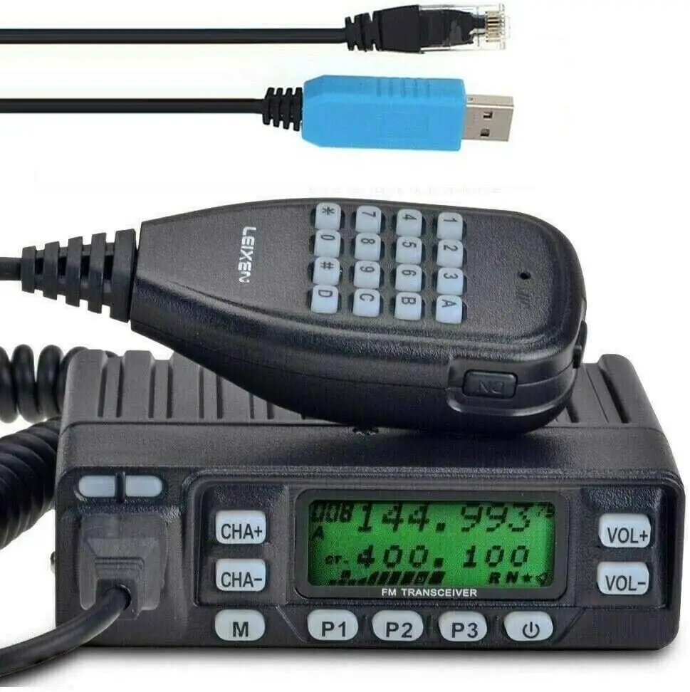 LEIXEN VV-898S Dual Band 25W  Car Mobile Radio Tranceiver Walkie Talkie Ham Radio Two Way Radio with Programming Cable