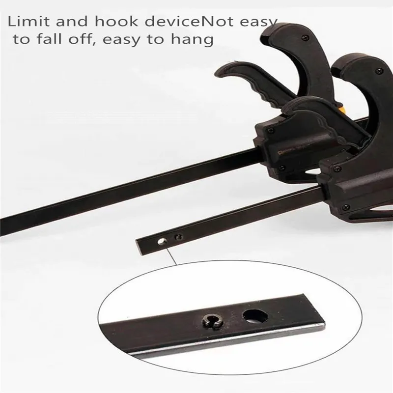 4-Inch Heavy-Duty Woodworking Mini F-Clamp – Quick Ratchet Bar Clamp, DIY Carpentry Hand Tool