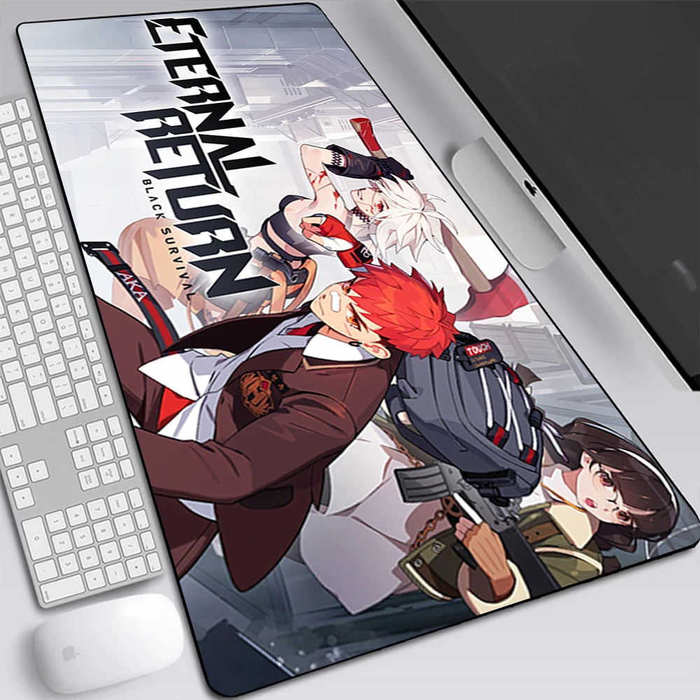 Black Survival Eternal Return Large Gaming Mouse Pad Computer Laptop Mousepad XXL Office Keyboard Pad Desk Mat Gamer Mouse Mat