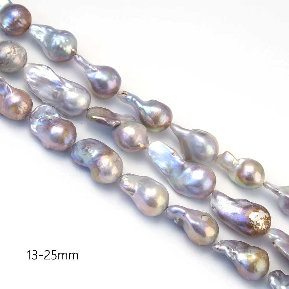 

13-25mm Baroque Purple Natural Freshwater Pearl Spacer Beads Jewelry Making DIY Women's Earrings Bracelet Necklace Accessories
