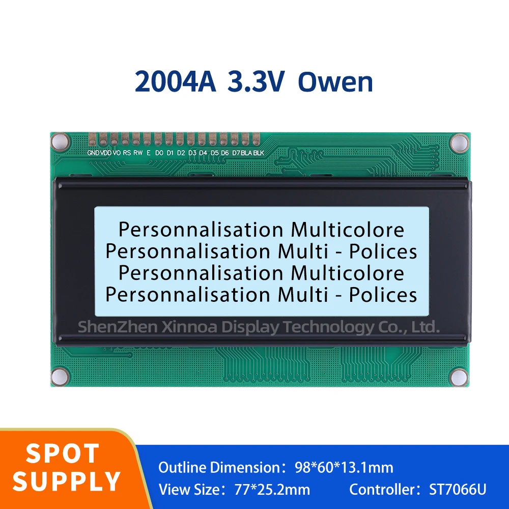 Development Of Support Scheme For 16PIN Interface Module Gray Film Black Letters European 2004A 3.3V Liquid Crystal Display