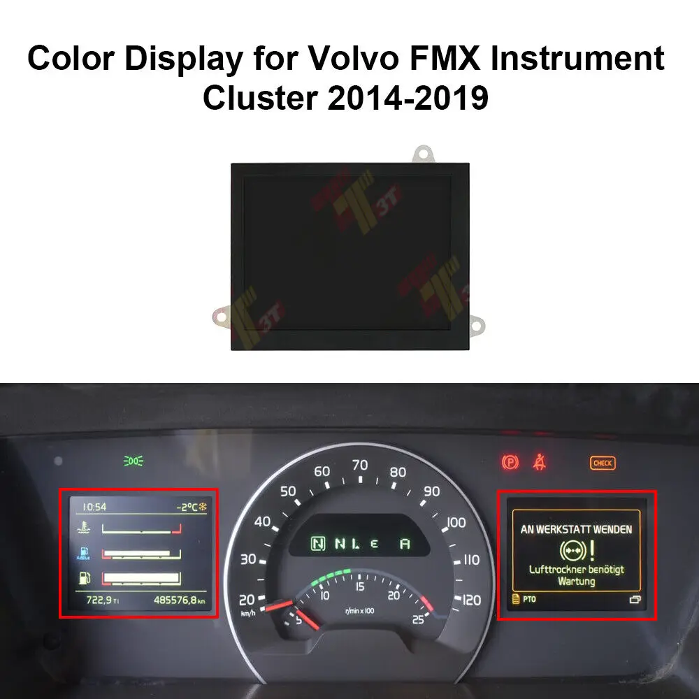 Dashboard LCD Color Display for Volvo FH4 FM FMX Euro 5 & 6 Instrument Cluster 2014-2019