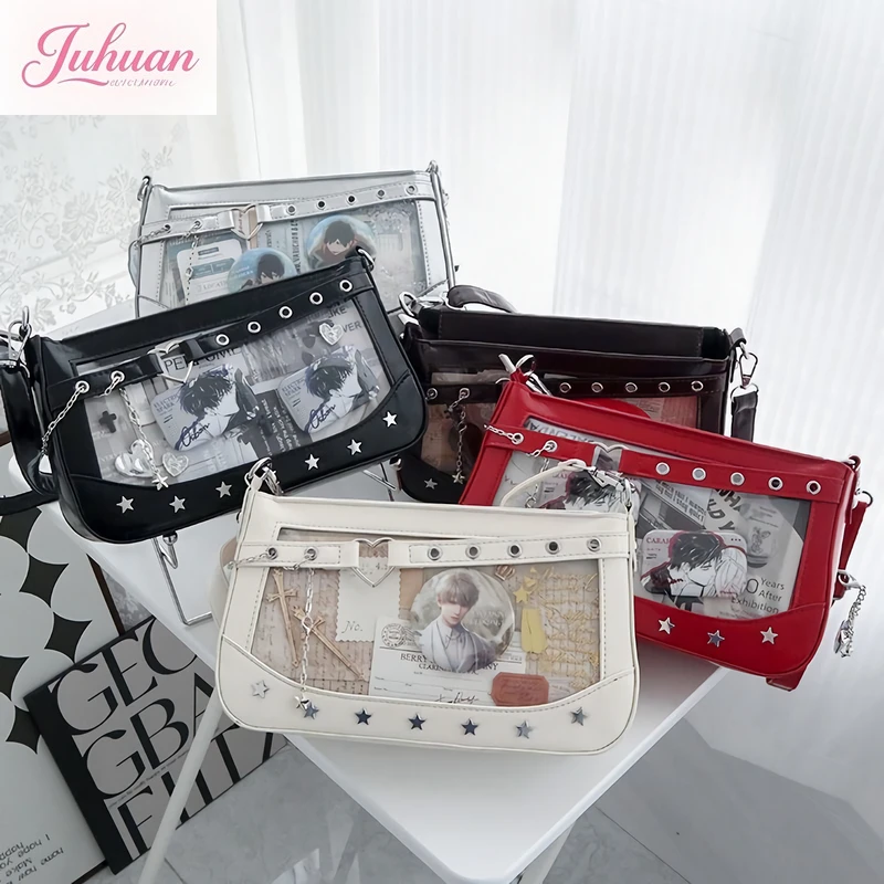Japanese Original Versatile Star Pain Cross Shoulder Bags Women Transparent Small Food Bar Two-dimensional Lta Bag for Women