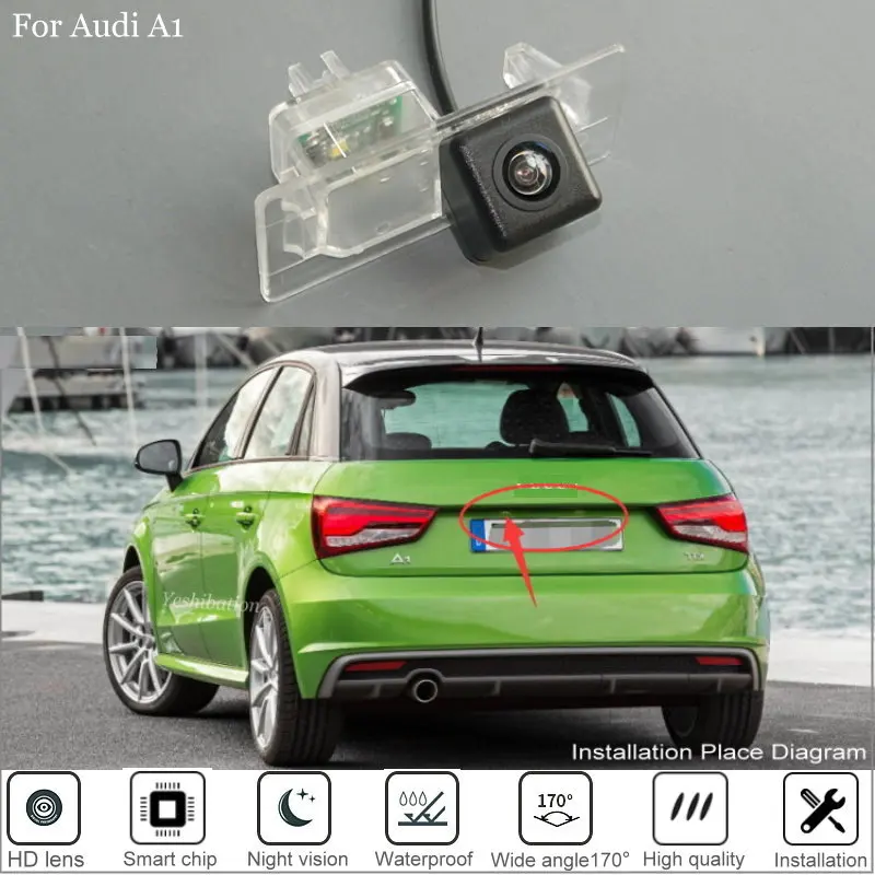 

Car Parking Camera For Audi A1 a1 2010 2012 2013 2014 2016 2017 3D 5D Rear View Camera / License Plate Lamp Camera