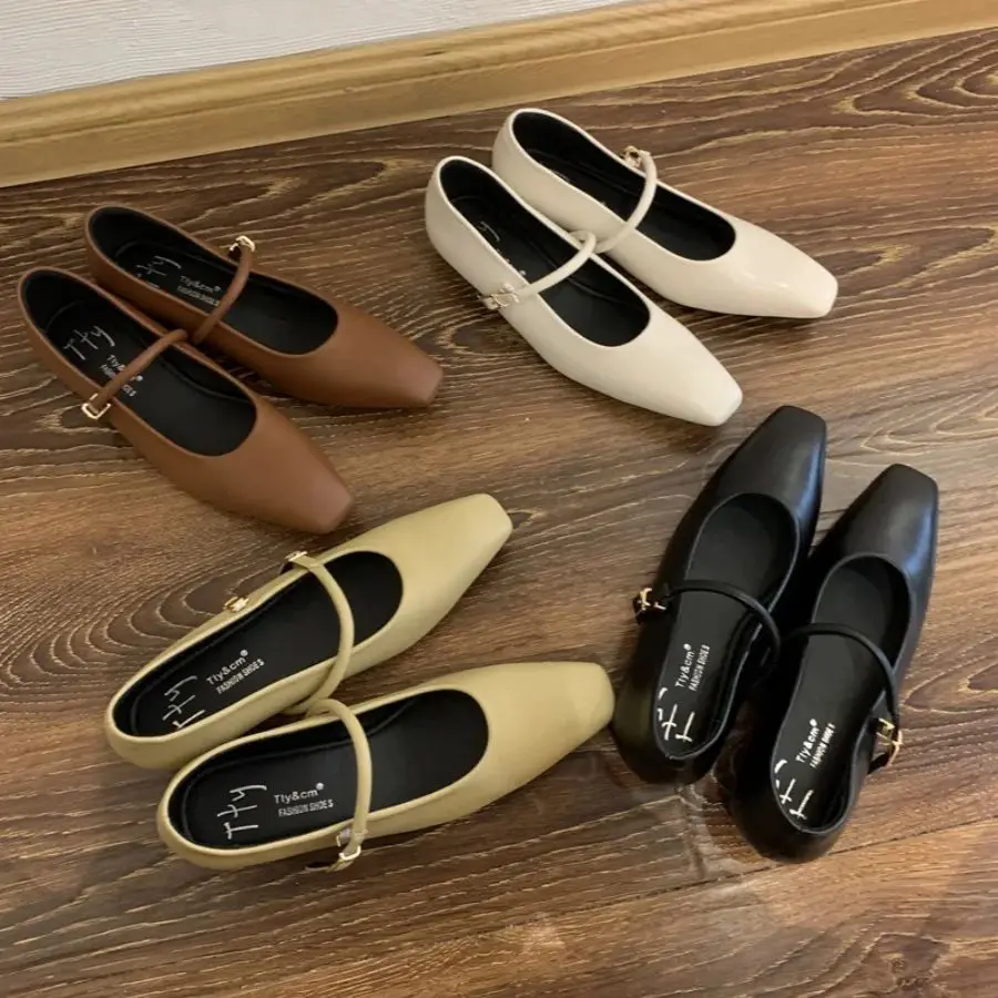 Bailaos New Women Flat Shoes Fashion Round Toe Ladies Elegant Ballerinas Shoes Casual Slip On Mary Jane Shoes Mujer