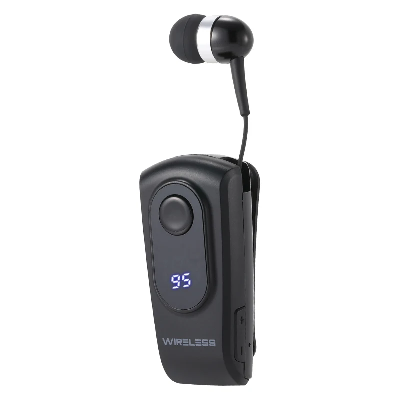 S90 Bluetooth Headset Clip Ears In Lotus With Wire Headphone Retractable Wire Stereo Handsfree Earbuds Ear Blues For Phone