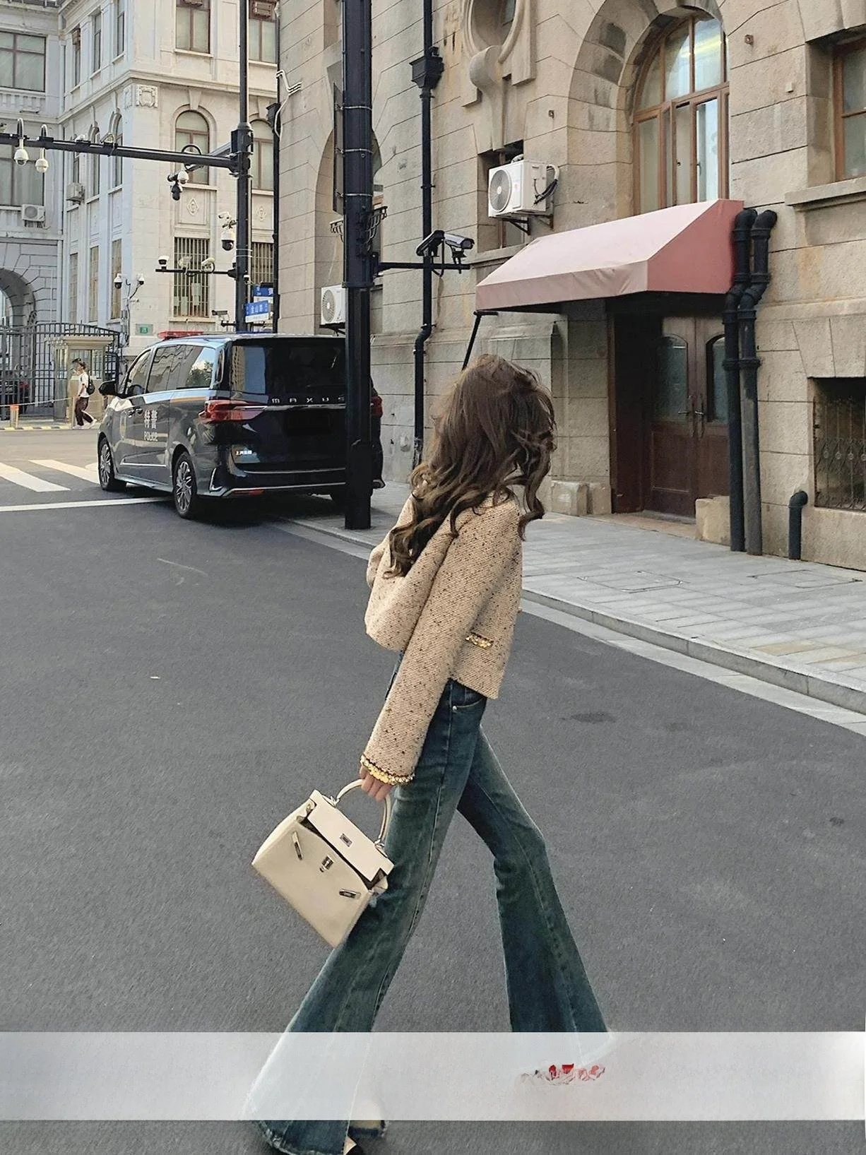 

High Waist Micro Flare Denim Jeans Women's Spring Season Versatile Straight Leg Zipper Closure Retro Sle Ladies Faion