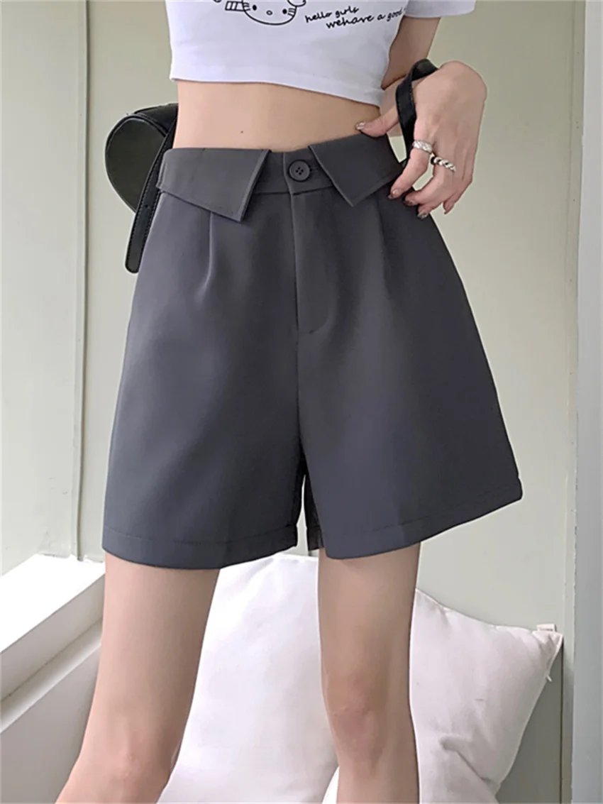 

Alien Kitty 2023 Minimalist Shorts Women Half Pants Slim Loose Office Lady Streetwear Summer Chic Solid All Match Work Wear