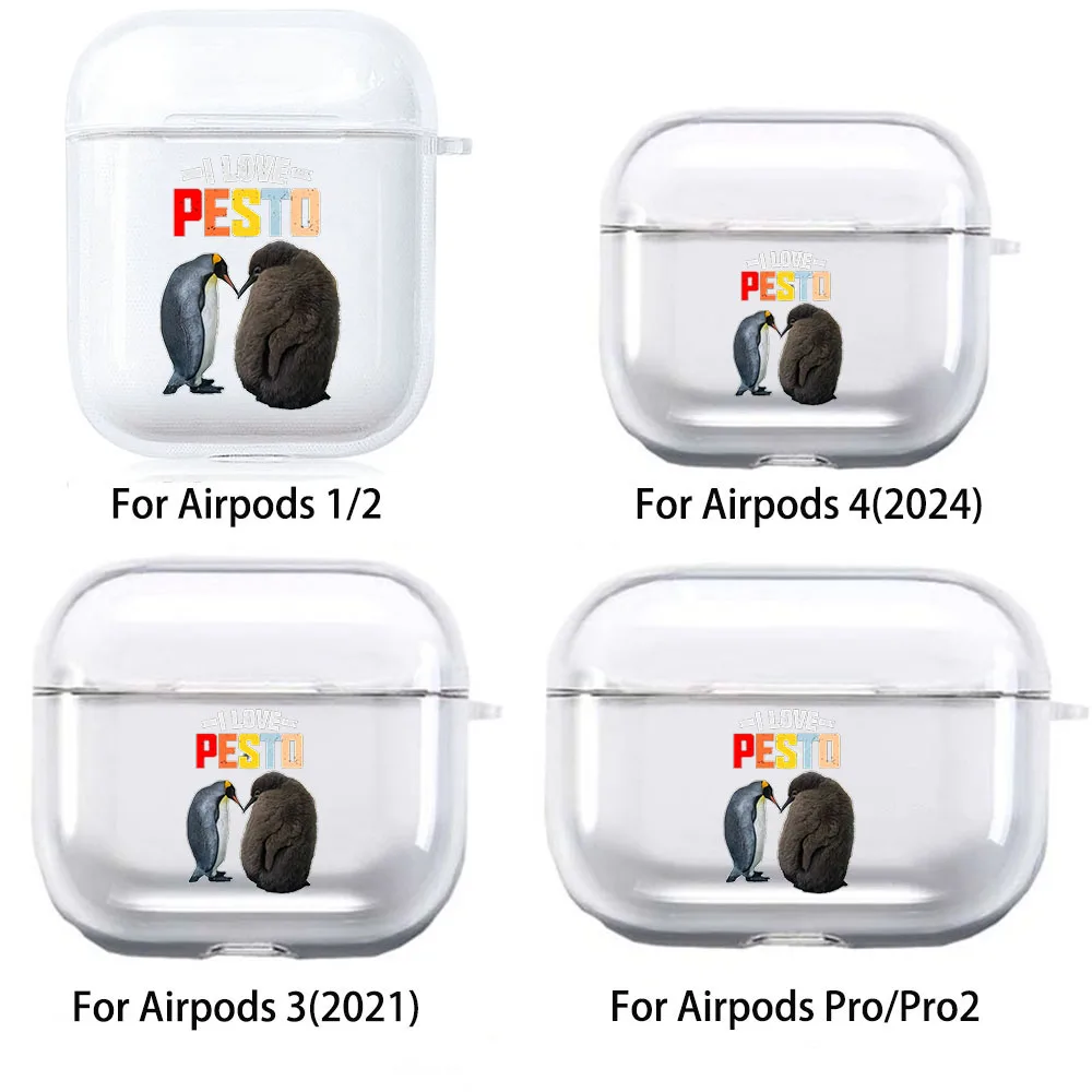 Funny Pesto Penguin Moo Deng Baby Case for Airpod Pro2 1 2 3 4 Pro