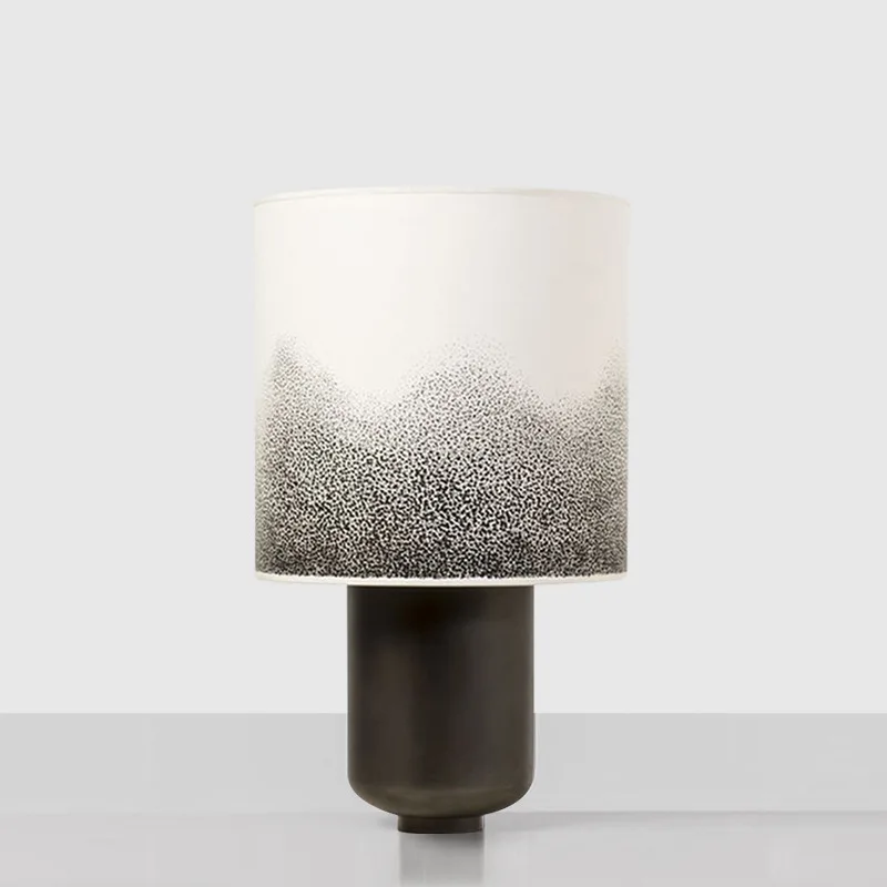 Postmodern Hardware Living Room Table Lamp Creative Desk Bedside LED Children's Minimalist Bedroom Designer Fabric Table Lamp