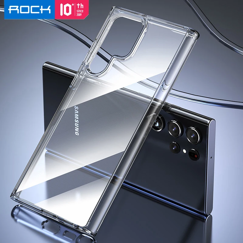 

For Samsung Galaxy S22 Ultra 5G Case Crystal Clear Ultra Slim Transparent Protection Back Cover For Galaxy S22 Plus ROCK