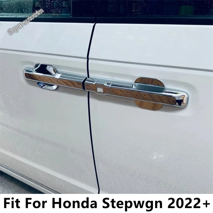 

RHD Car Outer Door Handle Frame Decorative Sequins Cover Trim For Honda Stepwgn 2022 2023 2024 ABS Chrome Accessories Exterior