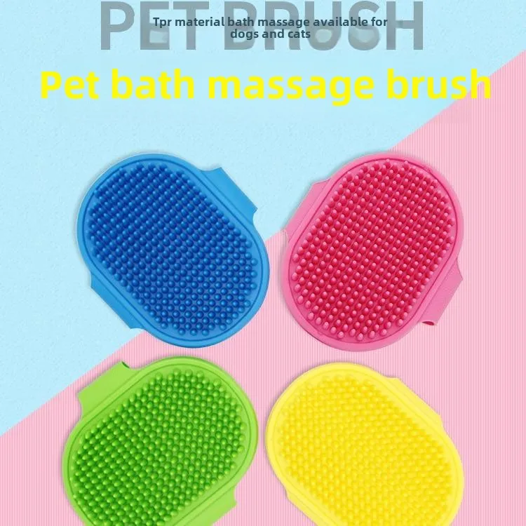 Dog Bath Brush Cat Pet Massage Brush Cover Hand Bath Brushes Puppy Bristles Beauty Cleaning Products