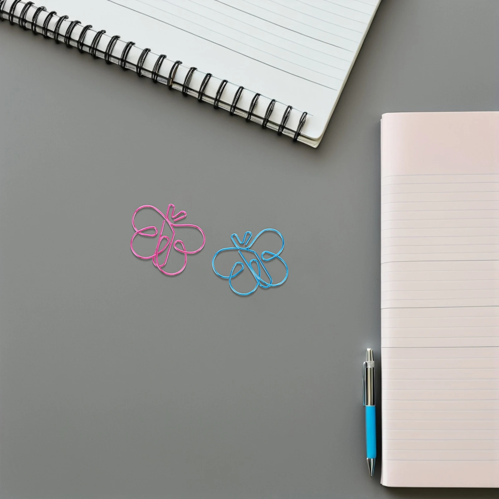 

24 Pcs Creative Bookmarks Butterfly Metal Animal Shaped Paperclip Colorful Clips