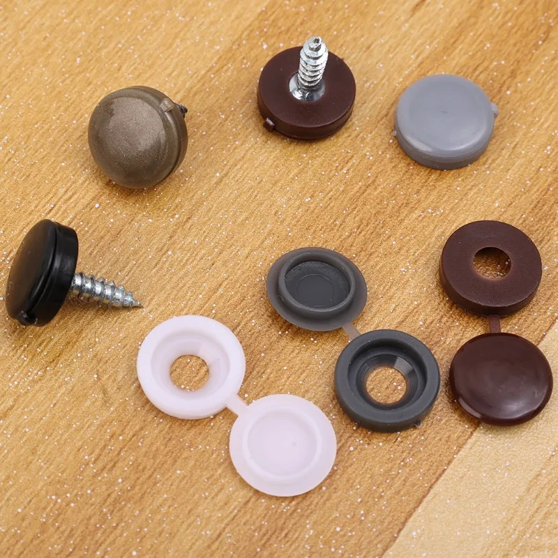 Auto Plastic Screw Cap Cover Fold Snap Protective Cap Button Nuts Bolts Fixing Caps for Furniture Home Decorative Hardware