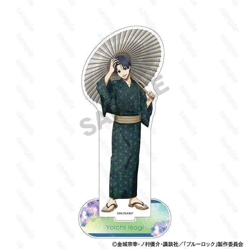 JX TOY Anime BLUE LOCK May Rain Acrylic Stand Rin Figure Kimono Statue  Hyoma Chigiri Figur Umbrella Reo Mikage Desk Ornaments
