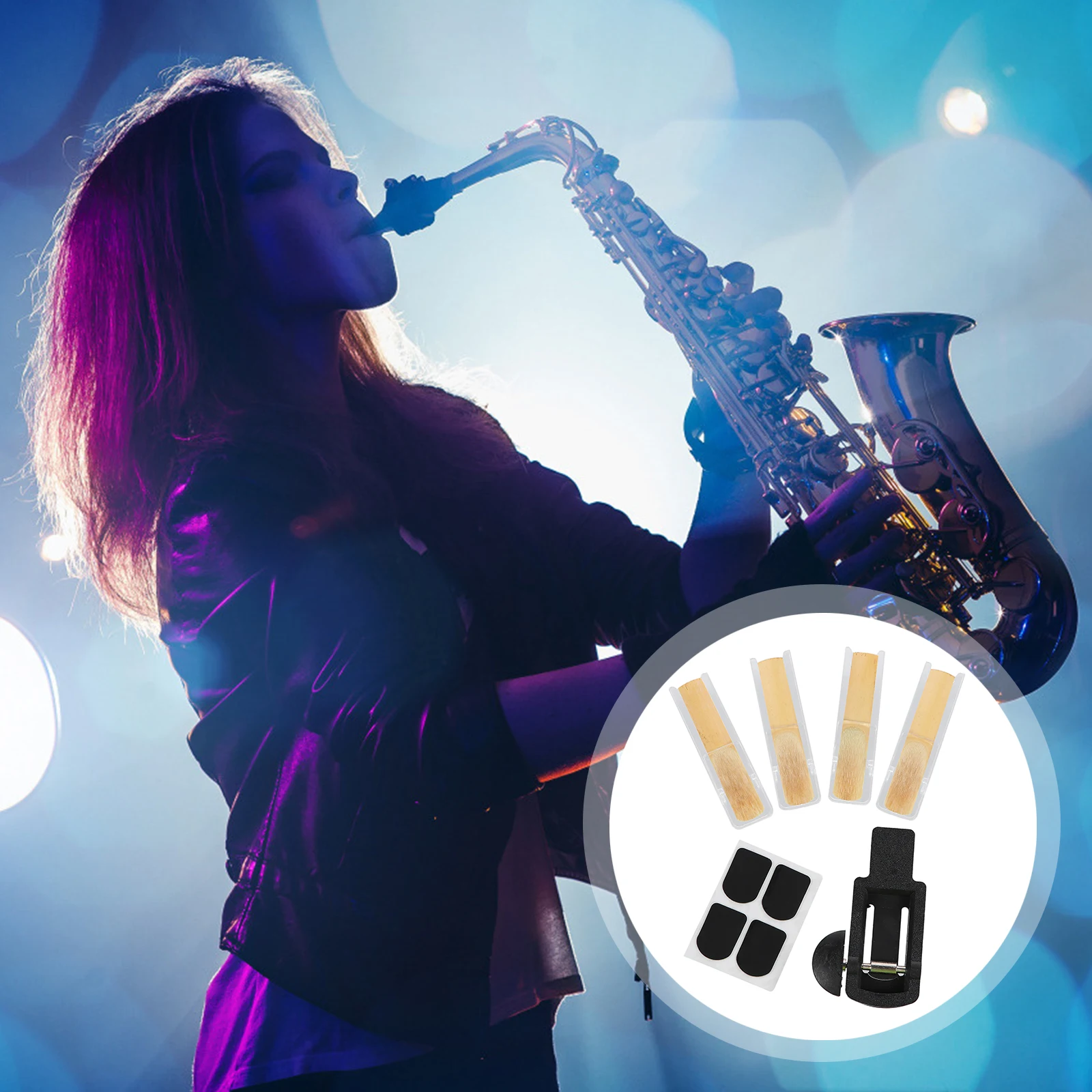 

Saxophone Reed Set Clarinet Instrument Repair Tool Wooden Maintenance Kit Woodwind Accessories for Plastic Trimming