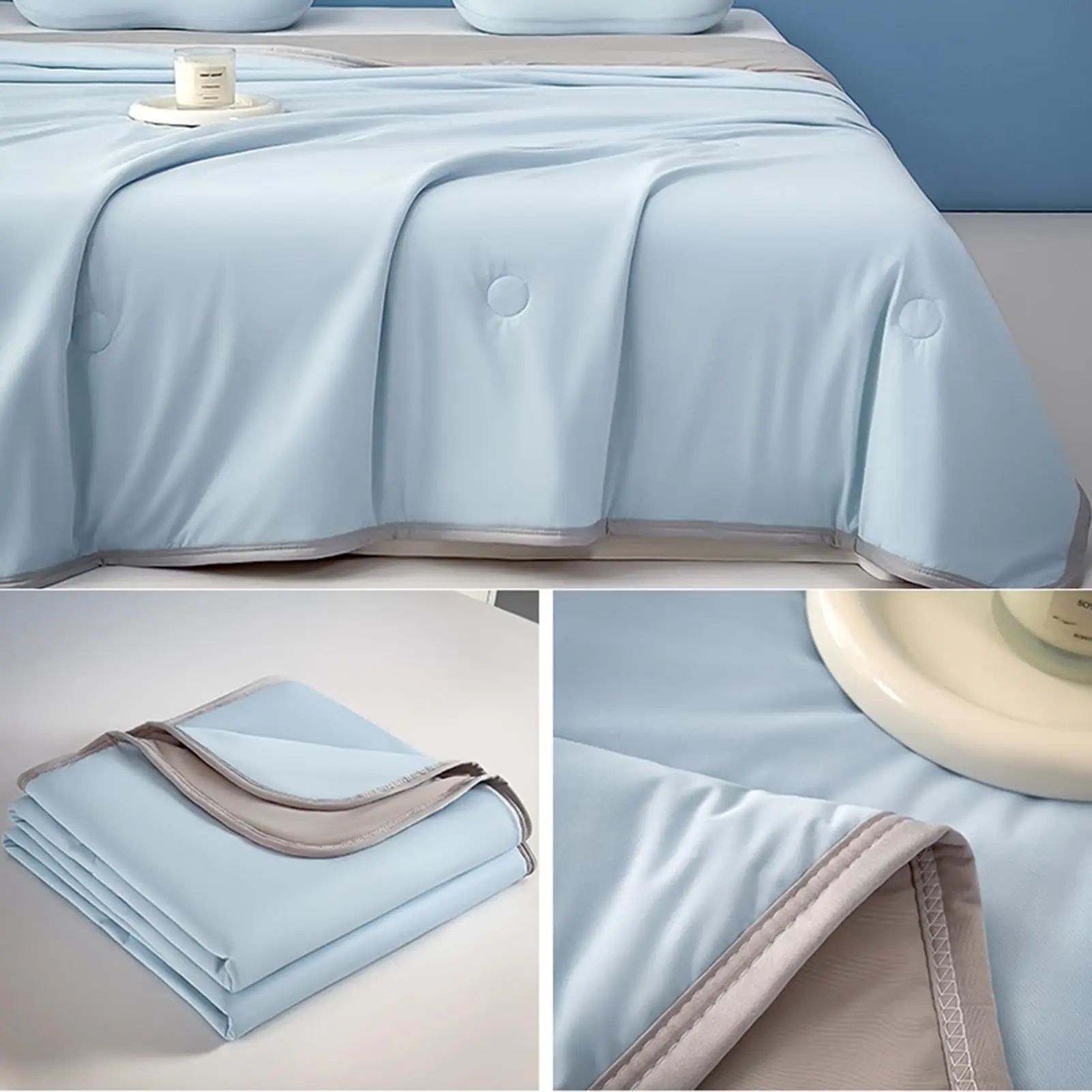 Summer Cool Quilt Queen Size,Cooling Blanket for Night Sweats, Summer Cool Lightweight Breathable Cooling Blankets Summer