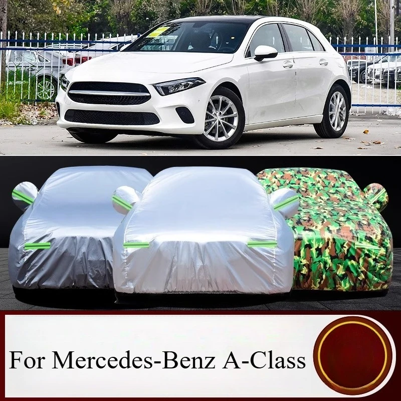 Hatchback Heavy Duty Car Cover For Sun Flame Retardant Sunshade For Mercedes-Benz A-Class Dust Proof Anti Freeze Accessories